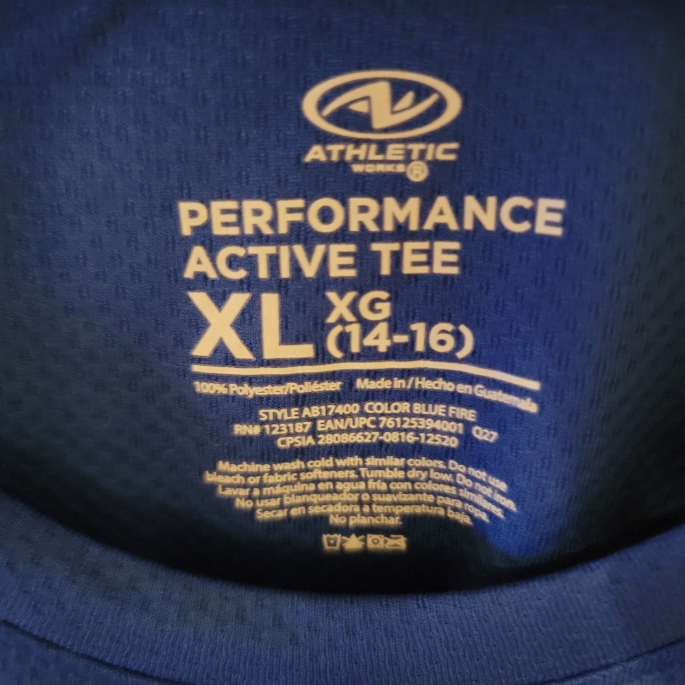 Royal Blue Performance Active Tee - Picture 2 of 3